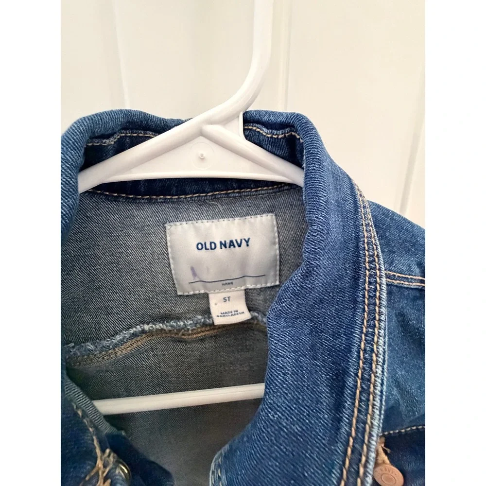 Old Navy‎ Kids Denim Trucker Jacket Medium Wash Blue Jean Coat 5T